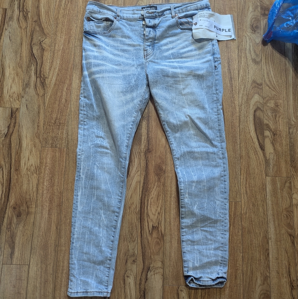 Purple Men's Slim Jeans - Light Blue